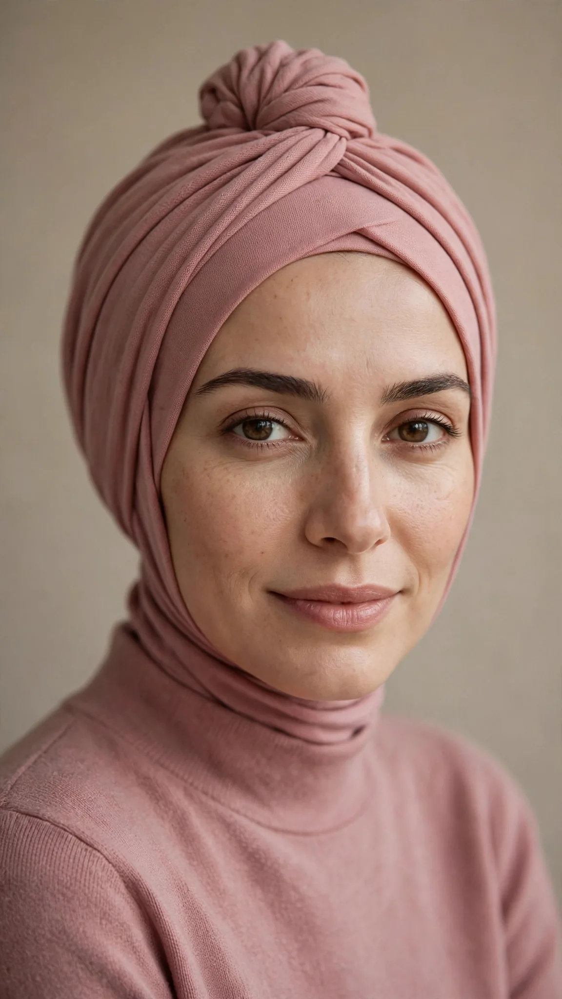 2. Turban-Style Wrap With a High Knot