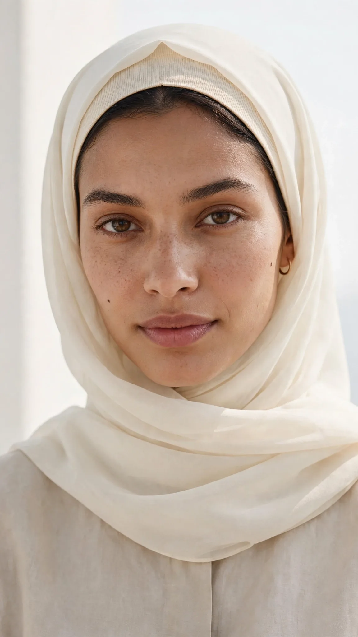 10. Undercap Peaked Look — Smart Hijab Styles for Round Face Length
