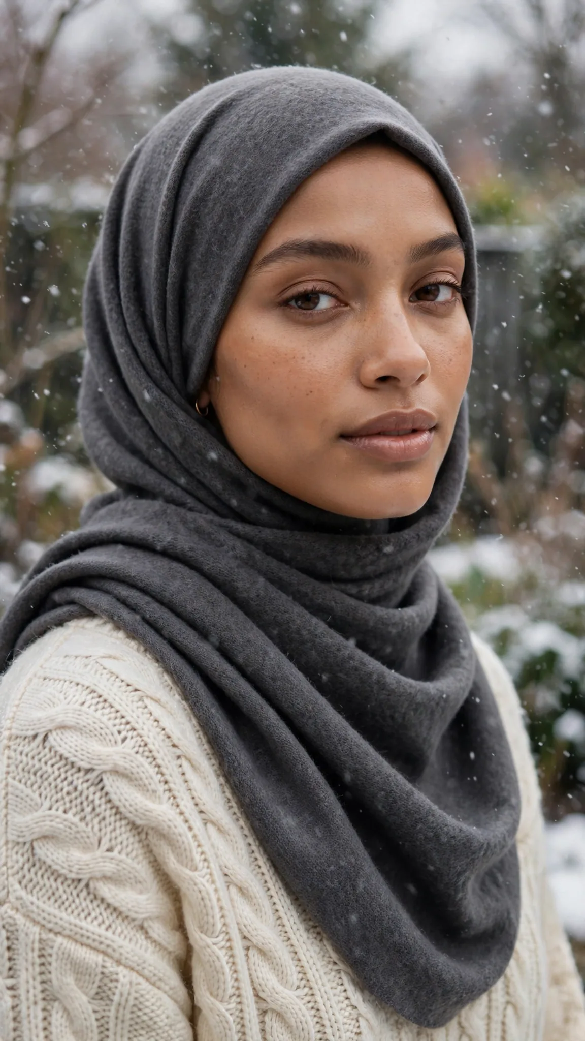 Use a Wool Hijab for Extra Insulation