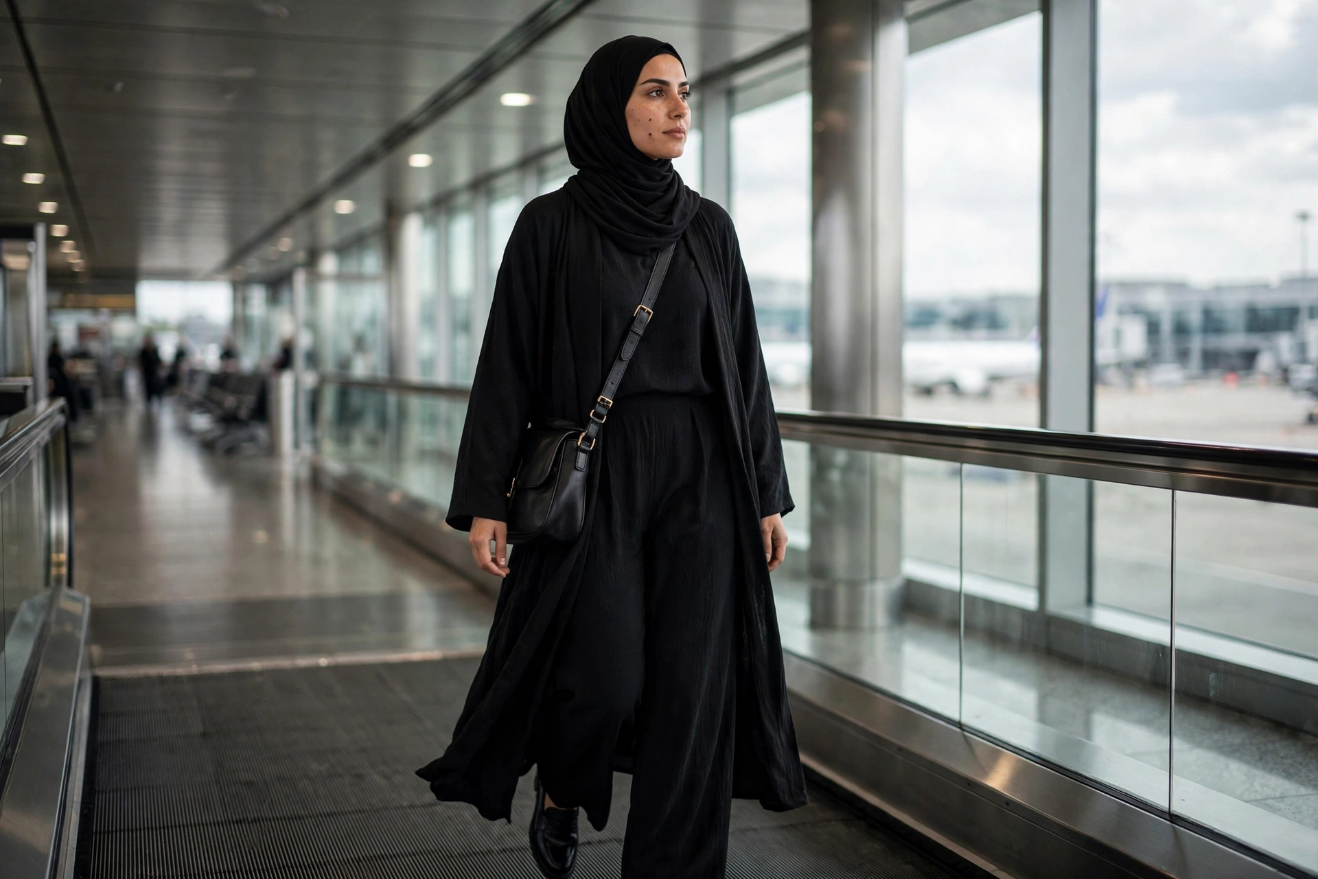 Travel look in wrinkle-resistant crepe